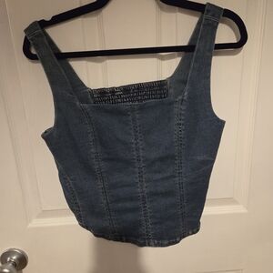 Denim Sleeveless Top